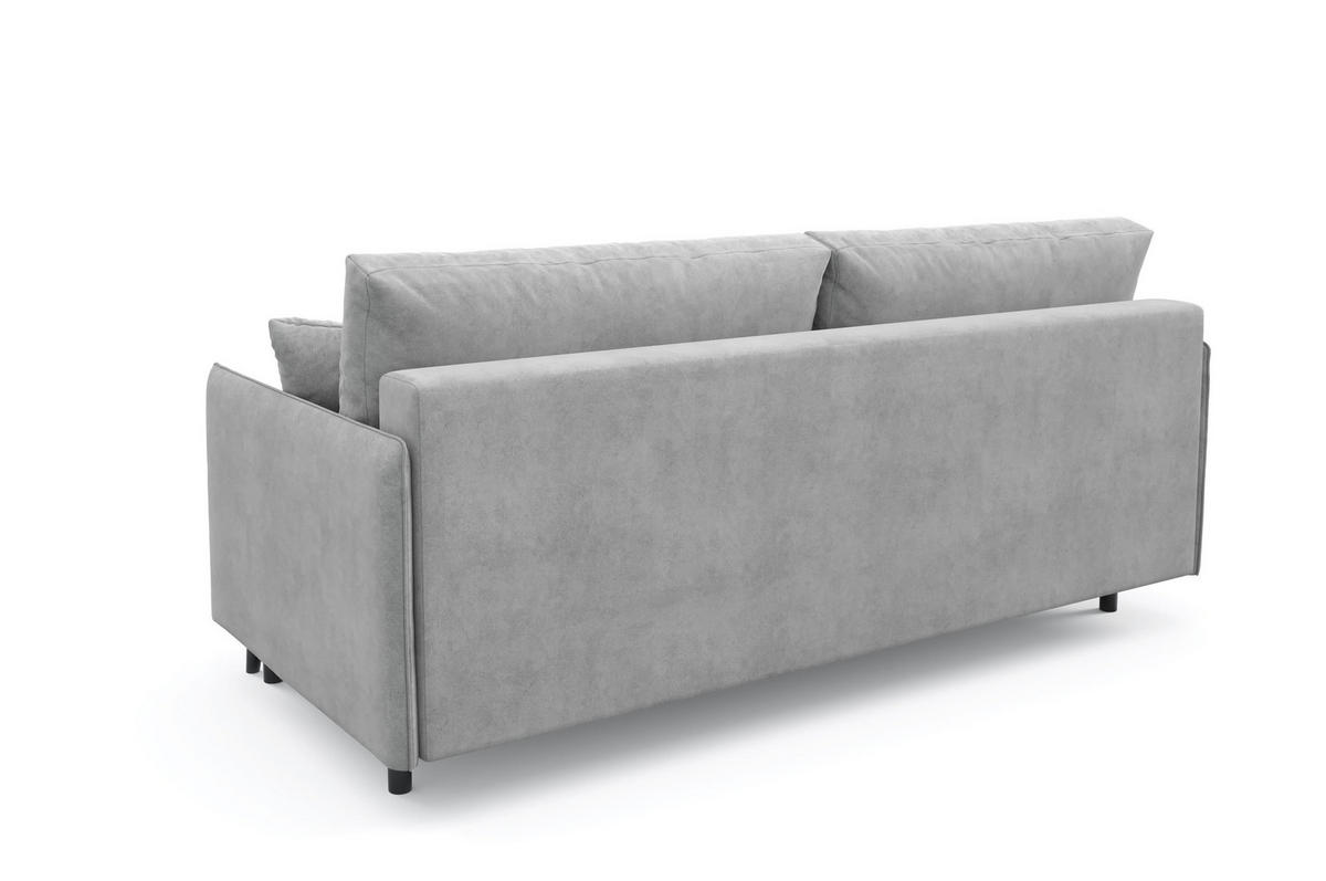 SCHLAFSOFA - Sofa Marla - Hellgaru (Zetta 302) - Hellgrau, Holz (208/96/98cm) - Möblo