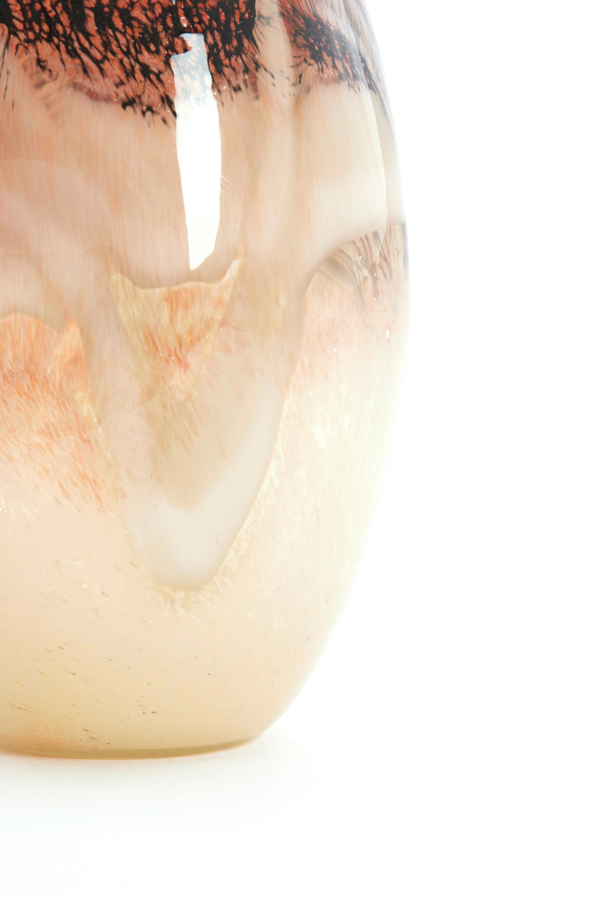 VAZE Jorien Rot 18/17.5/32 cm - Rot, Glas (32cm) - Light & Living