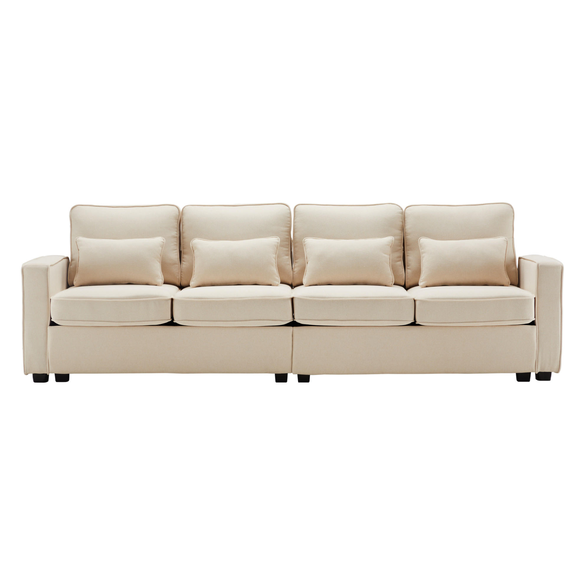 Okmyhome 4-Sitzer Beige 83x87x264 cm