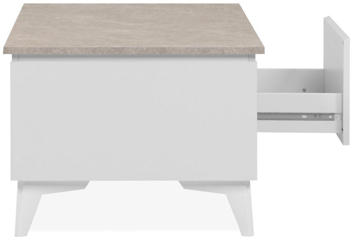 COUCHTISCH Bertrix 55/100/40 cm - Weiß, Holzwerkstoff (55/100/40cm) - Finori GmbH