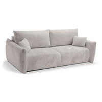 SOFA Hallora - Asche (Tilia 86) - Hellgrau, Holzwerkstoff (240/88/108cm) - Möblo