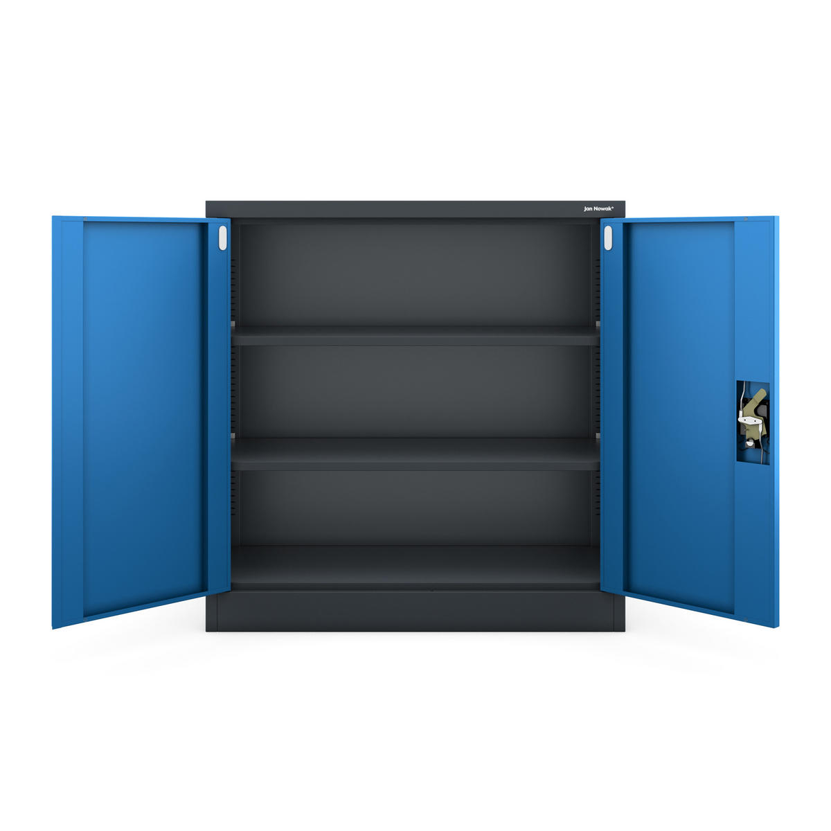 METALLSCHRANK BEATA - Blau/Anthrazit, Metall (90/93/40cm) - Jan Nowak