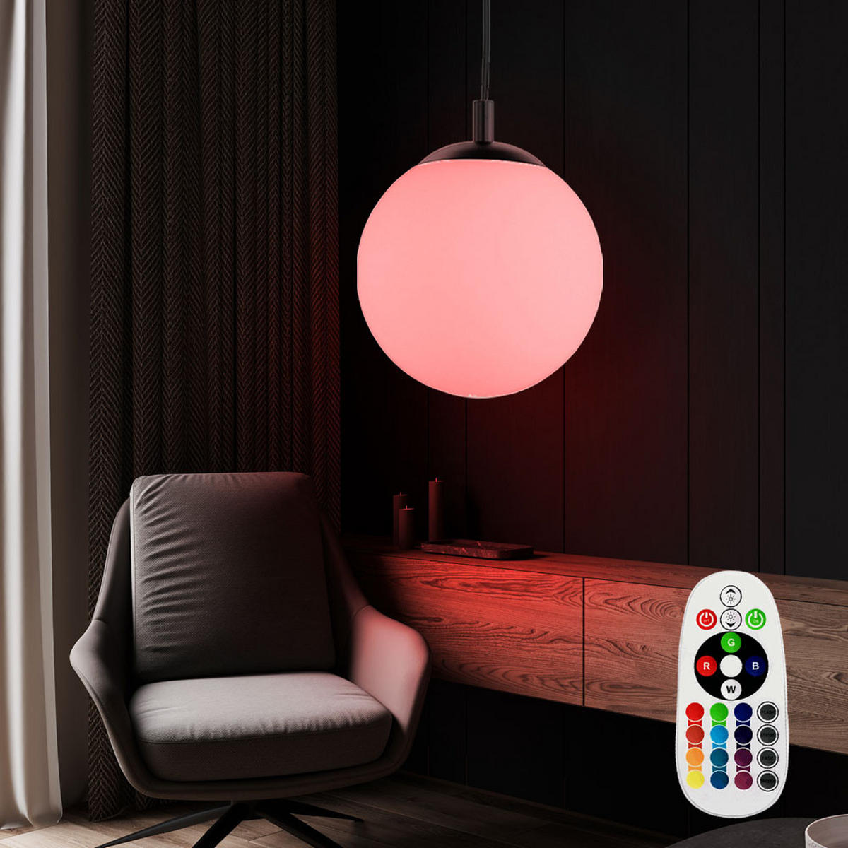 LED HÄNGELEUCHTE POINT Metall Weiß - Weiß, Glas (30/30/160cm)