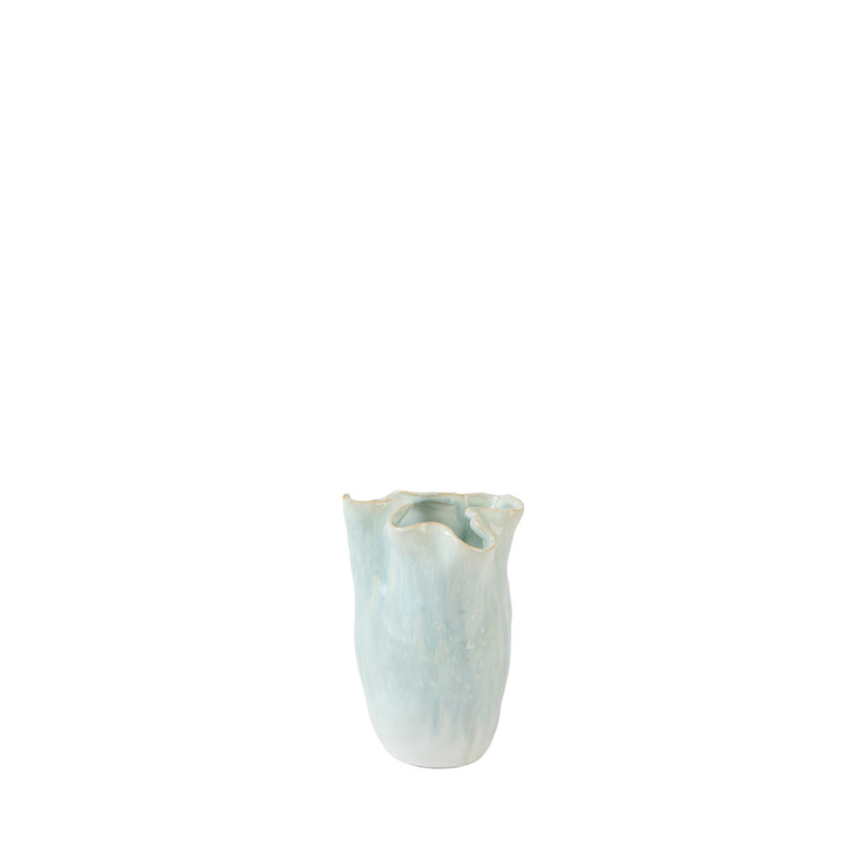 VASE Telmo - Blau - 16/16/23 cm - Blau, Keramik (23cm) - Light & Living