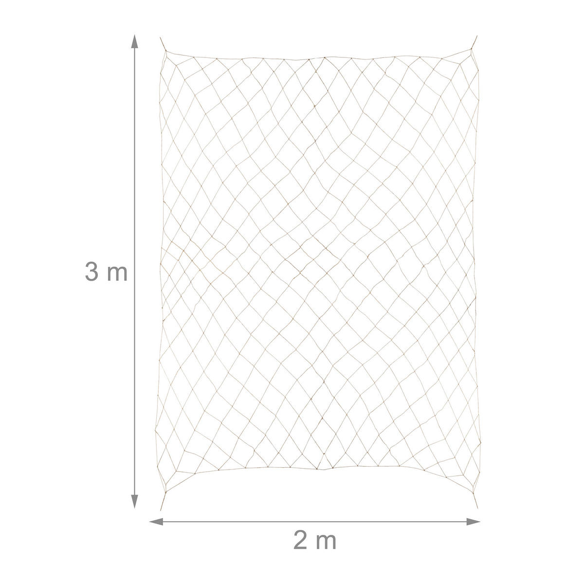 RANKNETZ - Hellbraun, Textil (3/2/0.1cm) - Relaxdays