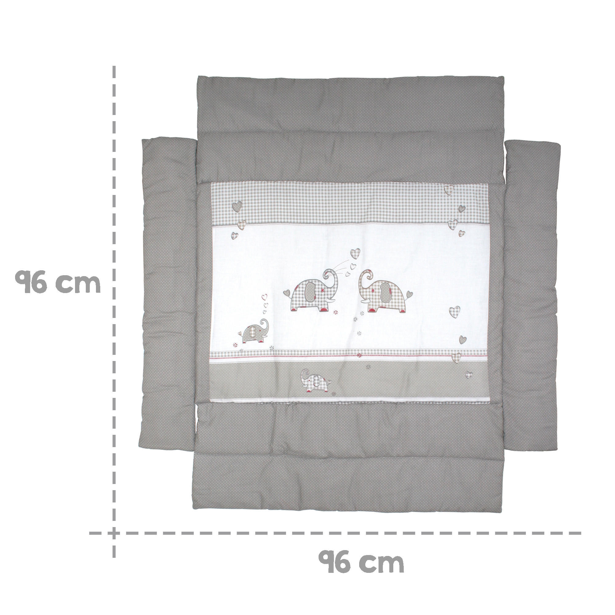 LAUFGITTEREINLAGE , Jumbo twins grau - Grau, Textil (96/18/96cm) - Roba