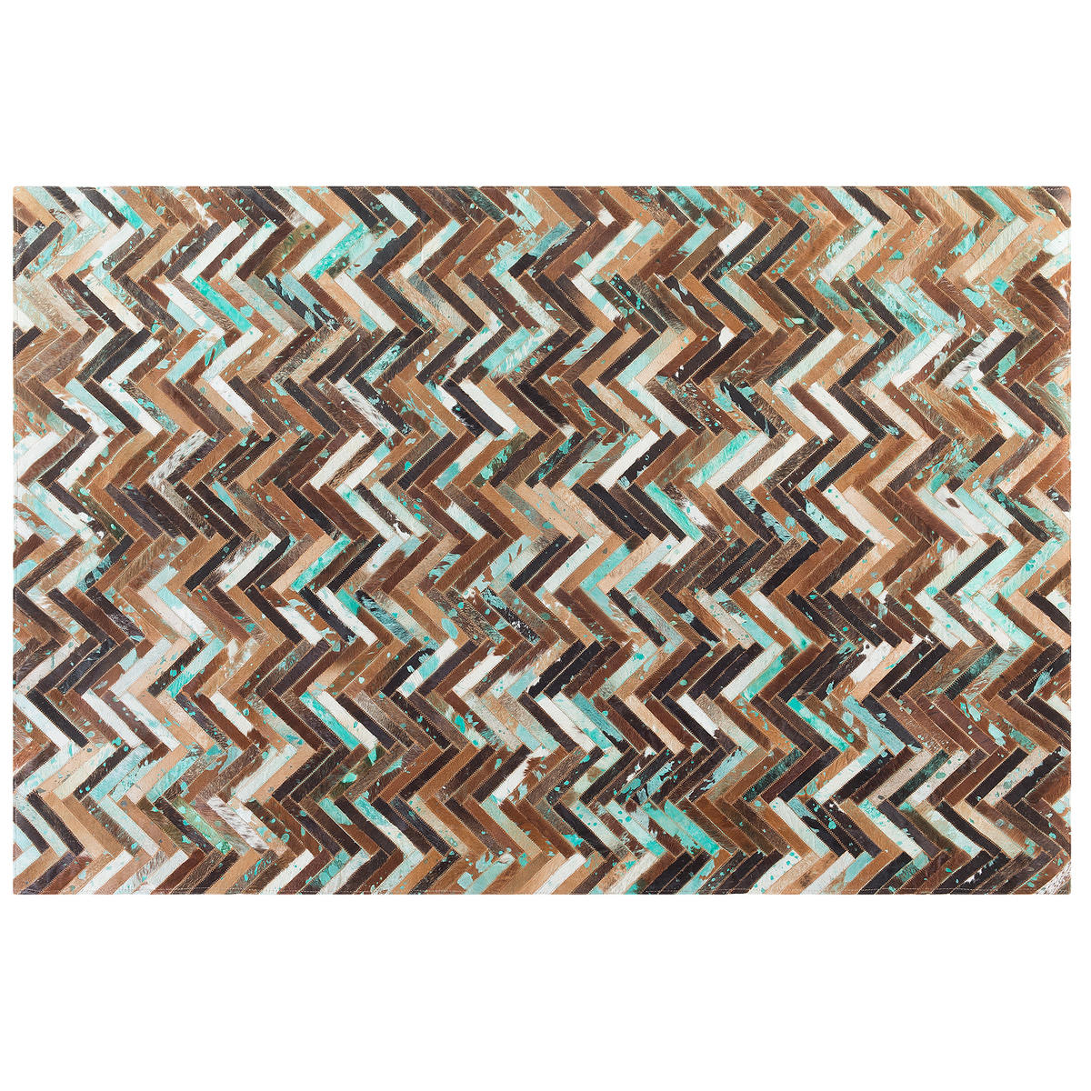 KURZFLOR-TEPPICH Amasya 200/140 cm - Braun, Fell (140/200cm) - Beliani