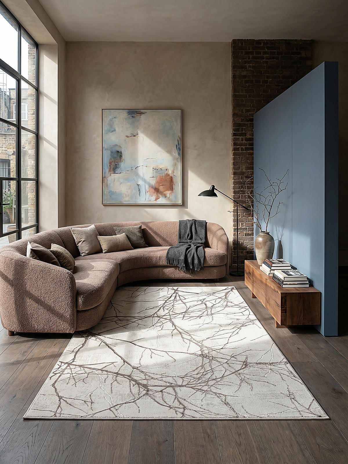 KURZFLORTEPPICH Abstrakt KAVALA Polyester Creme 160 x 230 cm - Beige, Textil (160/230cm) - KADIMA DESIGN