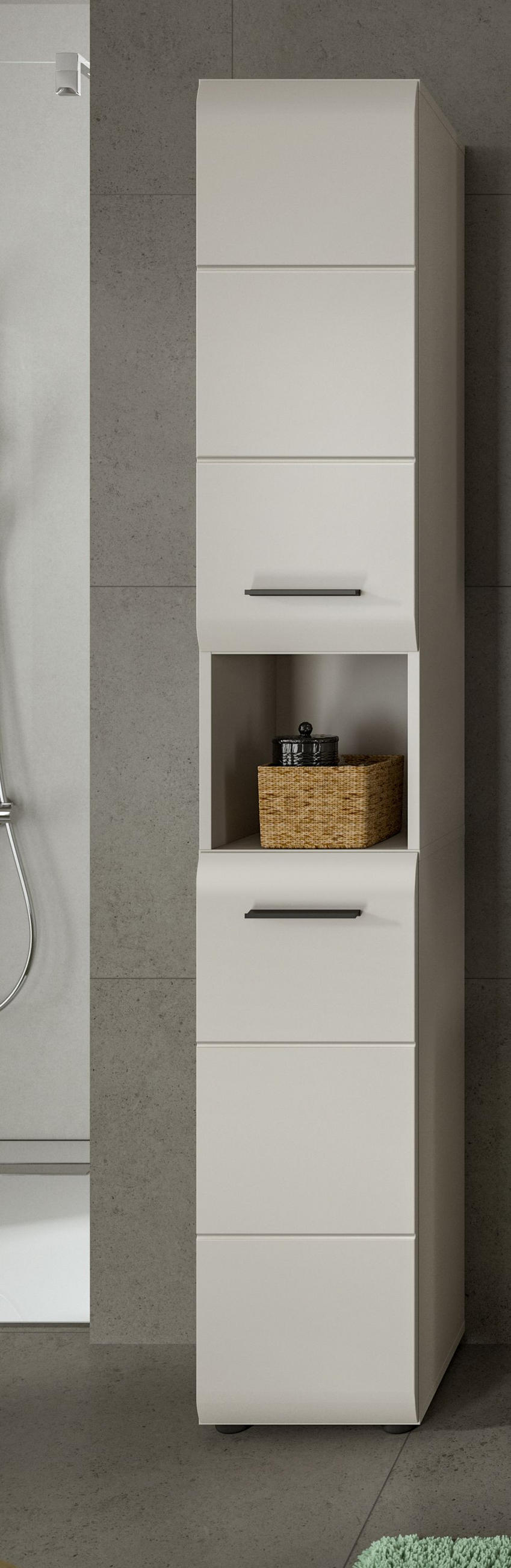 BADSCHRANK halbhoch ICE (B/H/T: ca. 30/185/30 cm) in Kaschmir/Kaschmir matt - Kaschmir, Holzwerkstoff (30/185/30cm)