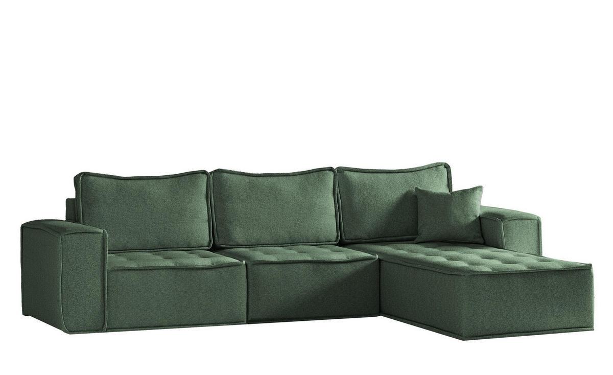 ECKSOFA L-förmige Bohoo-Maxi Hellgrün Rechts - Hellgrün, Holz (292/192cm) - Kaiser Möbel