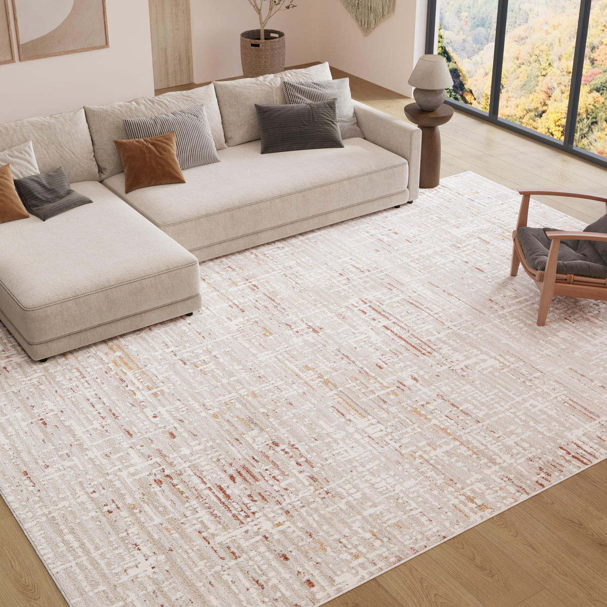 TEPPICH TREND Creme 120/170 cm - Creme, Textil (120/170cm) - Tapiso