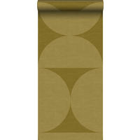 XXL-VLIESTAPETE Halbkreise 50 x 900 cm - Gelb, Papier (50/900cm) - Origin Wallcoverings