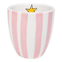 MINI-BECHER OHNE OHR Streifen Stern in Rosa - 200 ml - Pink, Keramik (0.2L) - Blond Amsterdam