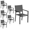 STÜHLE Anthrazitgrau und Grau 6er-Set - Grau, Kunststoff (56.5/90/57cm) - Happy Garden