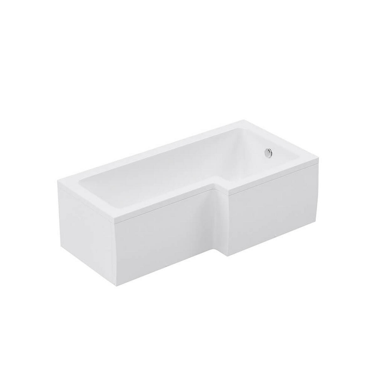 DUSCHBADEWANNE ELARA - 170 x 85 cm Links - Weiß, Keramik (170/53/85cm) - Home Deluxe