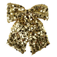 DEKOSCHLEIFE SANTA LILA Gold 28/35cm - Goldfarben, Textil (28/36/29cm) - Mondex