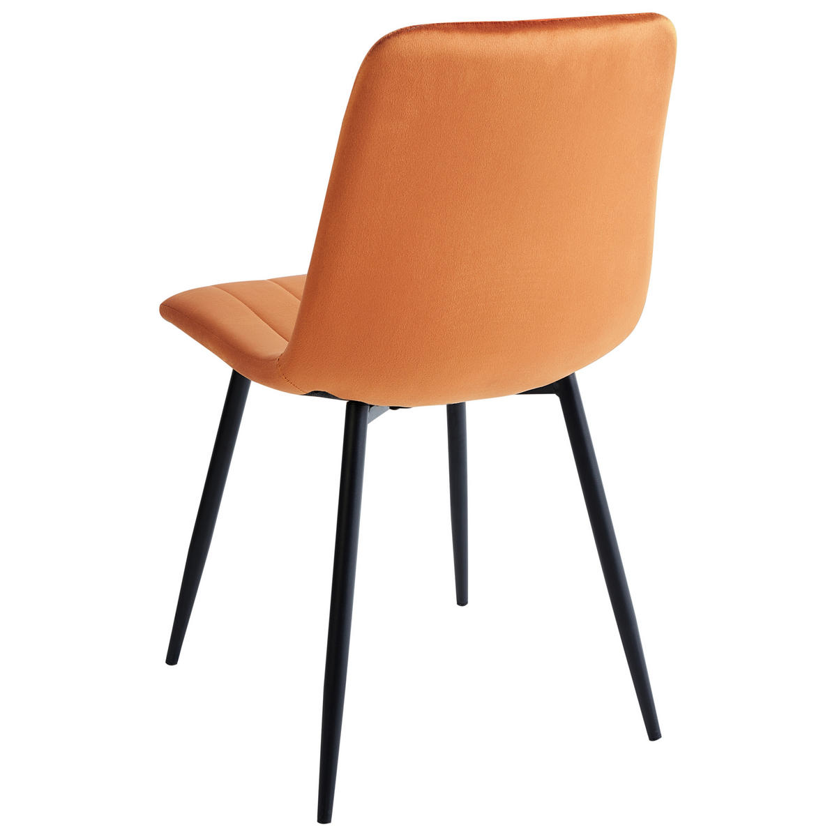 ESSZIMMERSTUHL 4er-Set Samtstoff Orange Kalispell - Orange, Textil (45/88/62cm) - Beliani