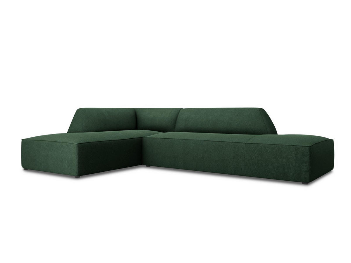 ECKSOFA links Ruby aus strukturiertem Stoff grün 4 Sitzplätze - Grün, Textil (180/273cm) - Micadoni