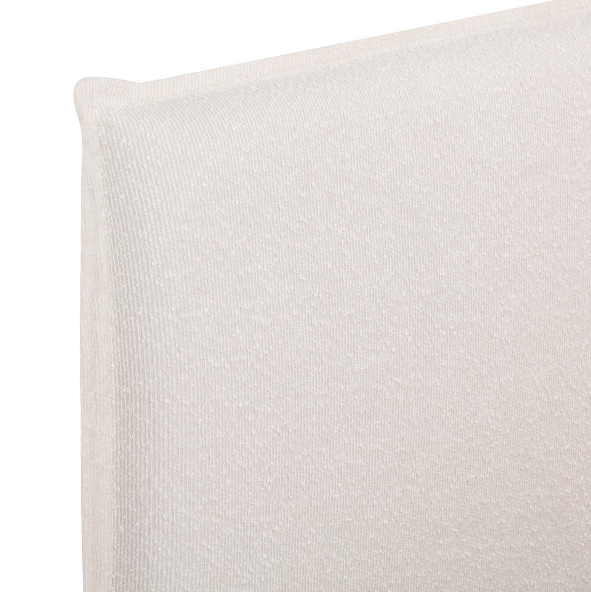 BETT mit Stauraum und Lattenrost 180x200 cm Bouclé Weiß - Weiß, Metall (180/200cm) - Meubliv