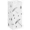 REGENSCHIRMSTÄNDER mit 4 Haken, Stahl 15,5 x 15,5 x 40 cm Weiß - Weiß, Metall (15.5/40/15.5cm) - HOMCOM