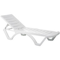 SONNENLIEGE Aquarius - 4er Set - Weiß, Kunststoff (50/30/187cm) - TPFGarden