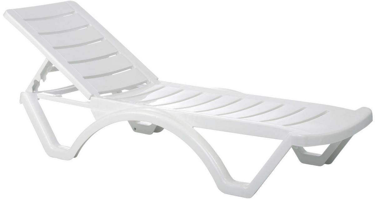 SONNENLIEGE Aquarius - 4er Set - Weiß, Kunststoff (50/30/187cm) - TPFGarden