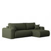 ECKSOFA Mit Schlaffunktion Und Bettkasten L-förmiges Sofa Capri Stoff Verita Rechts Dunkelgrün - Dunkelgrün, Holz (272/145cm) - Kaiser Möbel