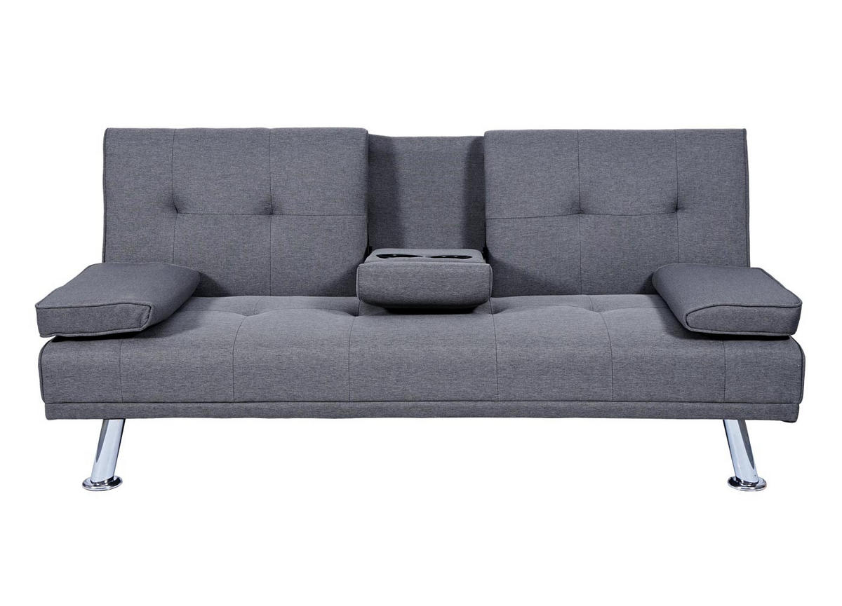 3-SITZER-SOFA Anthrazit - Anthrazit, Textil (166/77/81cm) - MCW