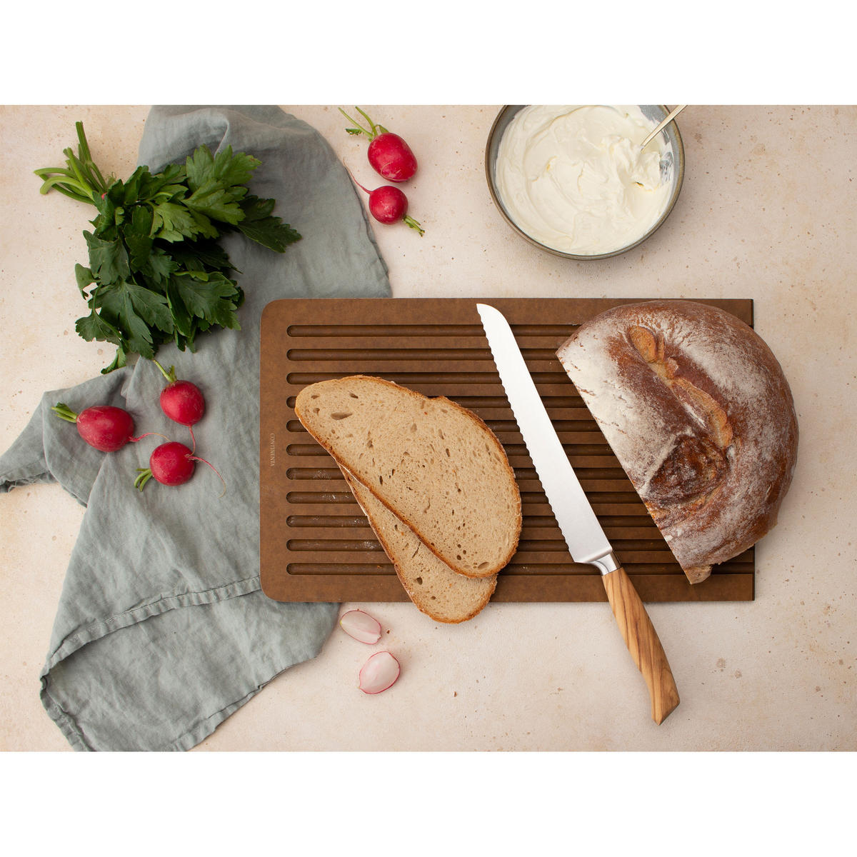 BROTSCHNEIDEBRETT Duracore, Braun, 38.5 x 23.5 cm - Braun, Holz (38.5/27cm) - Continenta