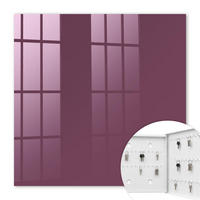 SCHLÜSSELBOX Weiß 30x30 cm – Türöffnung nach rechts - Farbe Burgunderrot - Bordeaux, Metall (30/30/5cm) - TULUP