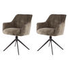 ESSZIMMERSTUHL Pull Taupe 62/61/83 cm 2er-Set - Taupe, Textil (61/83/62cm) - Hoyz Collection