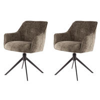 ESSZIMMERSTUHL Pull Taupe 62/61/83 cm 2er-Set - Taupe, Textil (61/83/62cm) - Hoyz Collection