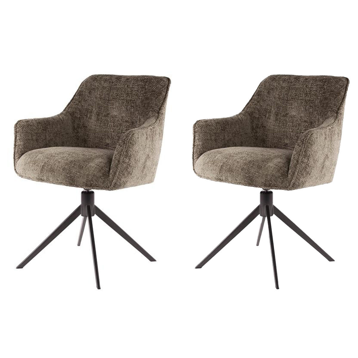 ESSZIMMERSTUHL Pull Taupe 62/61/83 cm 2er-Set - Taupe, Textil (61/83/62cm) - Hoyz Collection