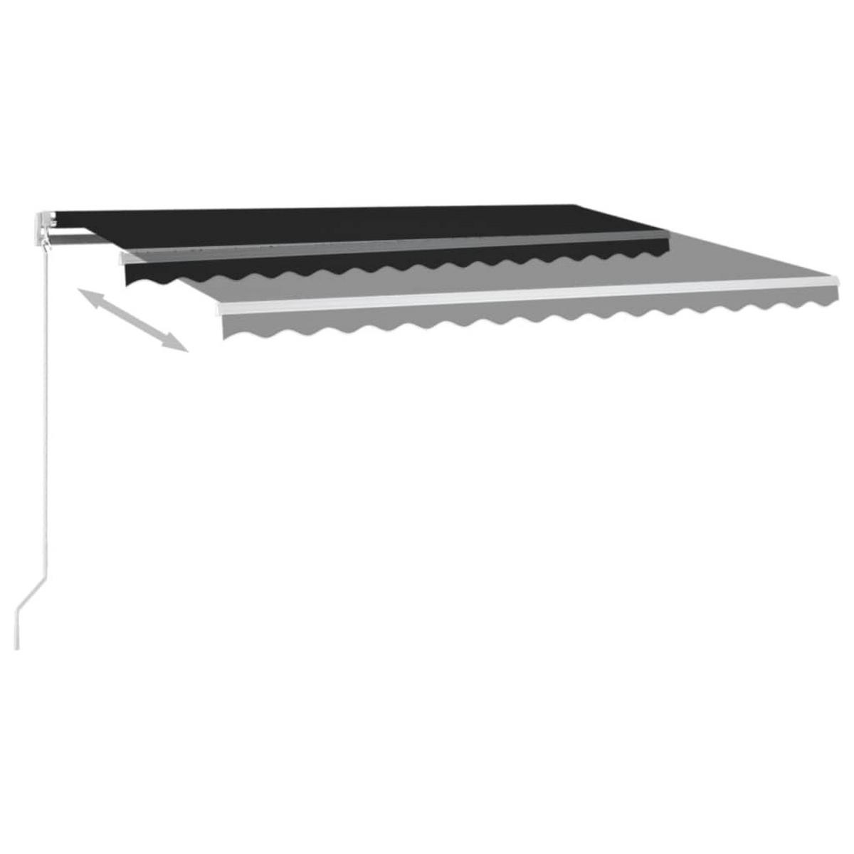 MARKISE Manuell Einziehbar 450x350 cm Anthrazit - Anthrazit, Metall (450/1/450cm) - furnicato