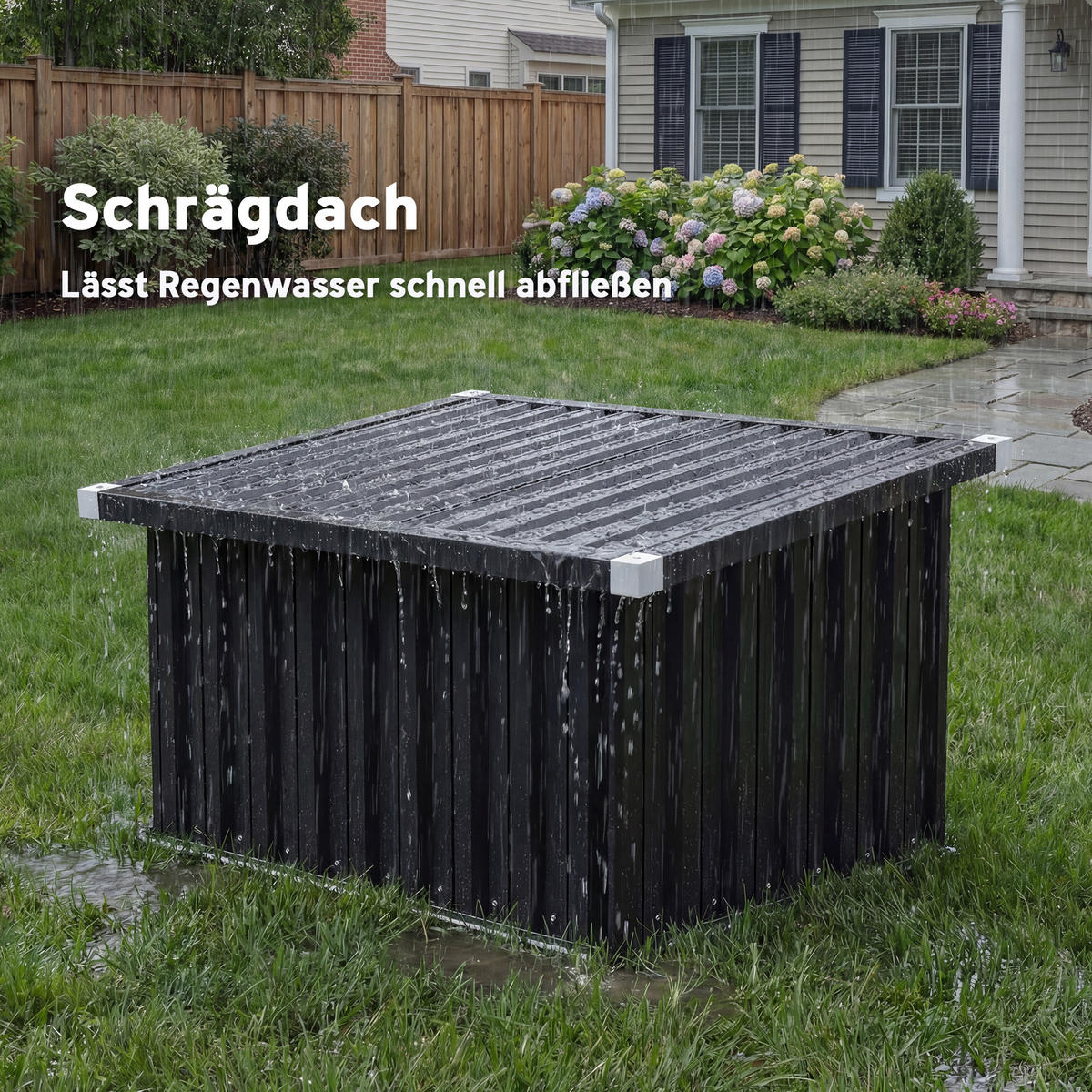 MÄHROBOTER-GARAGE Dunkelgrau 108/86/62,50 cm - Dunkelgrau, Metall (86/62.5/108cm) - Outsunny