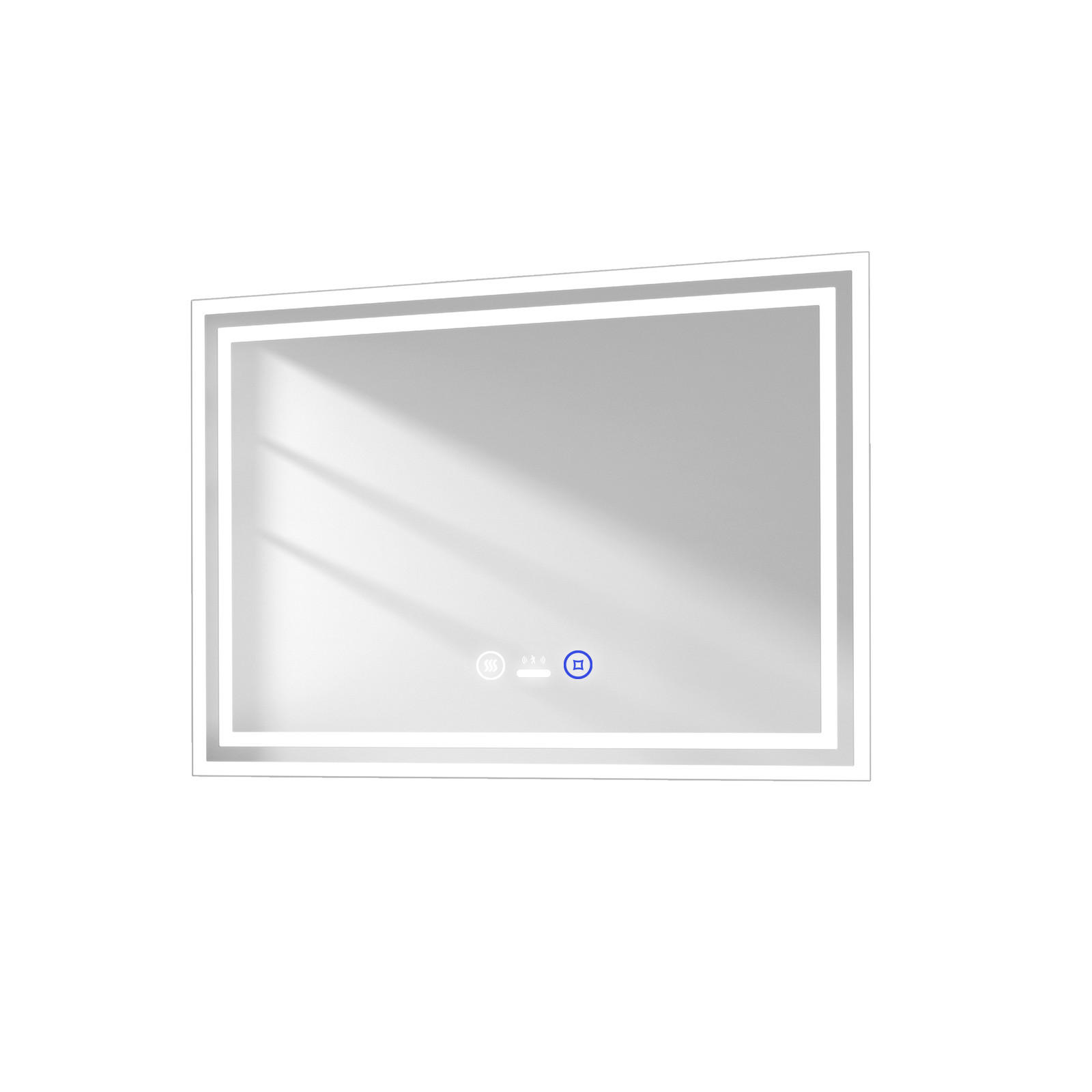 BADSPIEGEL mit Beleuchtung mit Bewegungssensor, 70/50/3,5 cm - Weiß, Glas (50/3.5/70cm) - EMKE