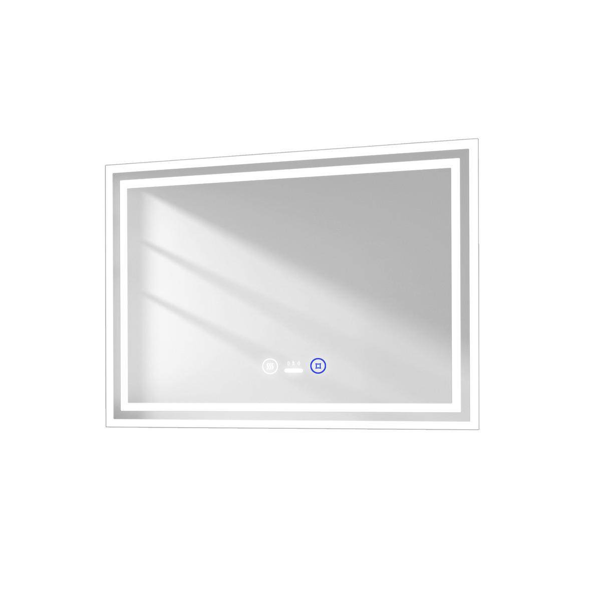 BADSPIEGEL mit Beleuchtung mit Bewegungssensor, 70/50/3,5 cm - Weiß, Glas (50/3.5/70cm) - EMKE