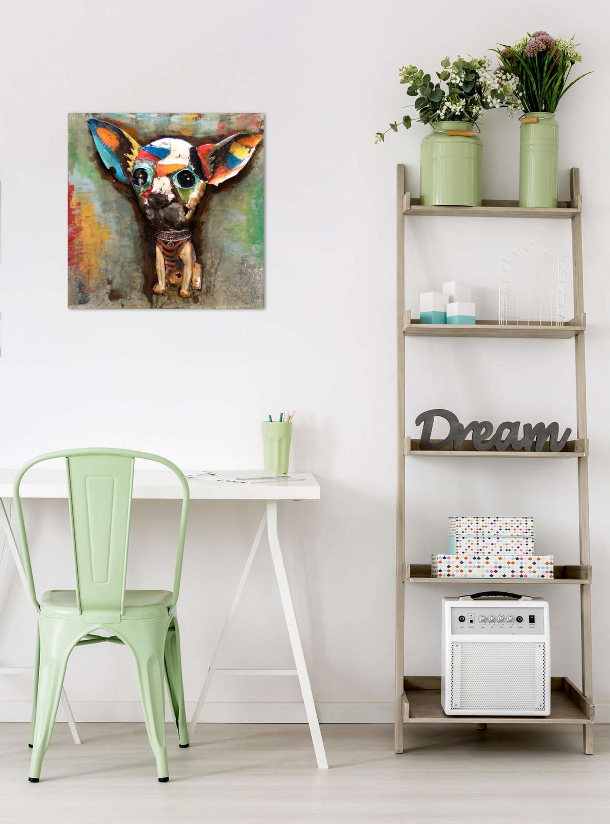 METALLBILD Bunt 60/60 cm - Multicolor, Metall (4.8/60cm) - KUNSTLOFT