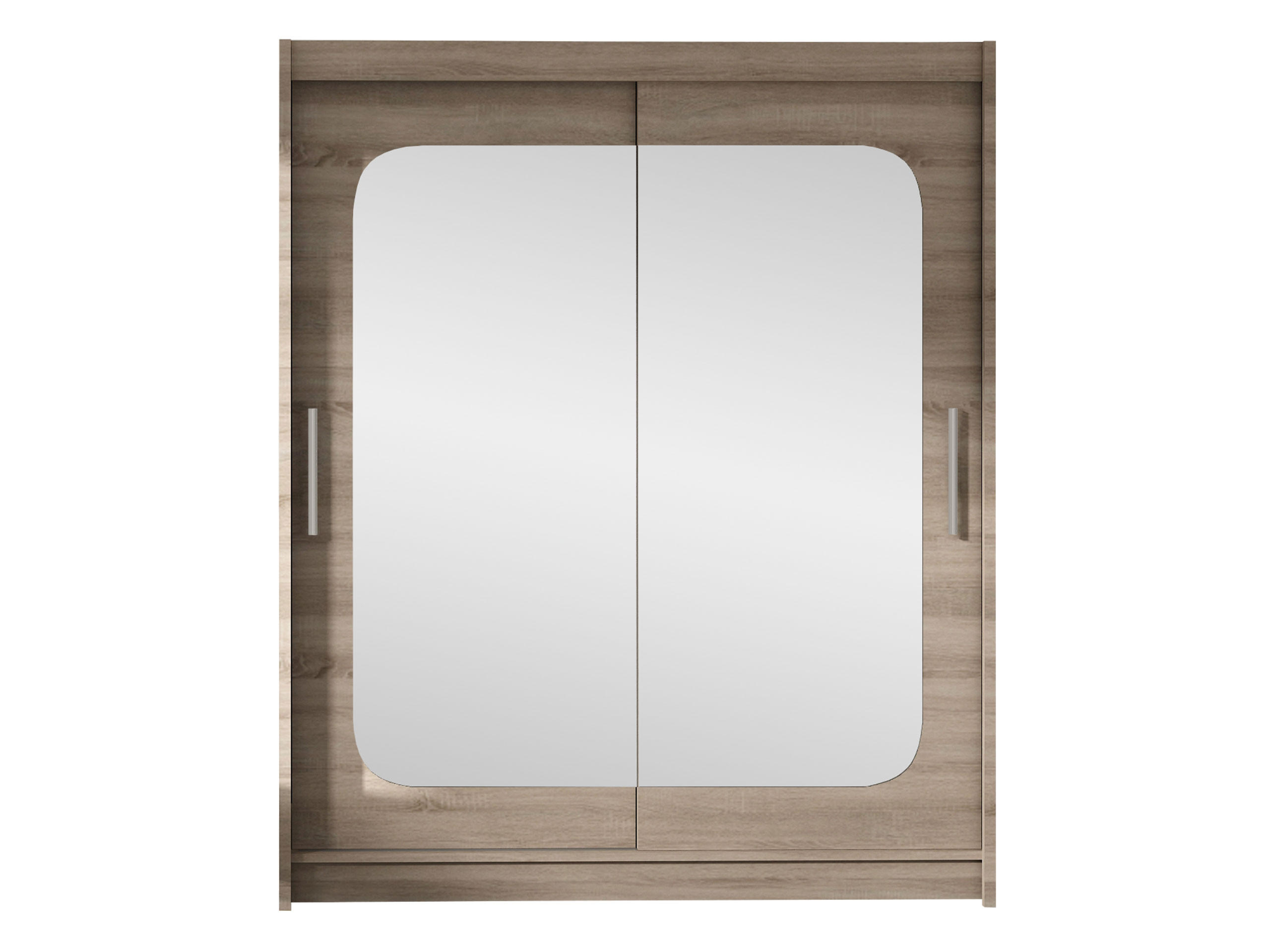 SCHWEBETÜRENSCHRANK Westa XII - Silberfarben/Trüffeleichefarben, Holzwerkstoff/Metall (150/200/58cm) - MIRJAN24