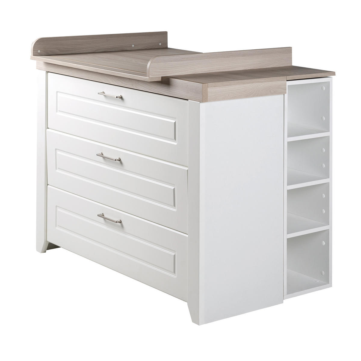 WICKELKOMMODE Felicia - Weiß, Holzwerkstoff/Metall (120/98/75cm) - Roba