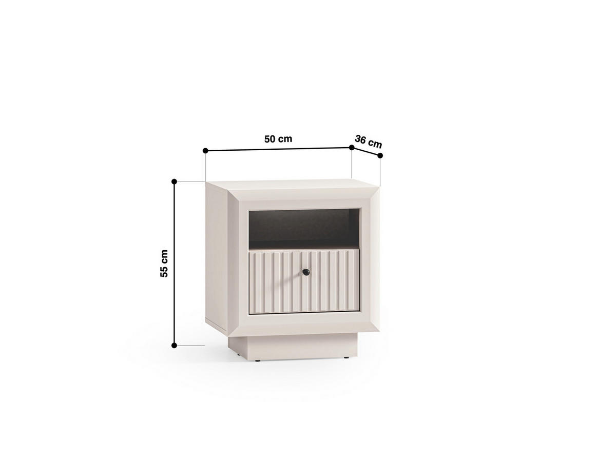 NACHTTISCH – SOLO 08 – 50 cm – Solo – Kaschmir - Kaschmir, Holzwerkstoff (50/55/36cm) - hi-markt
