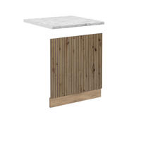 FRONTBLENDE R-Line Artisan-Eiche 60 cm, AP Marmor - Honigeiche/Eiche Wotan, Holzwerkstoff (60/57.2/1.6cm) - Vicco