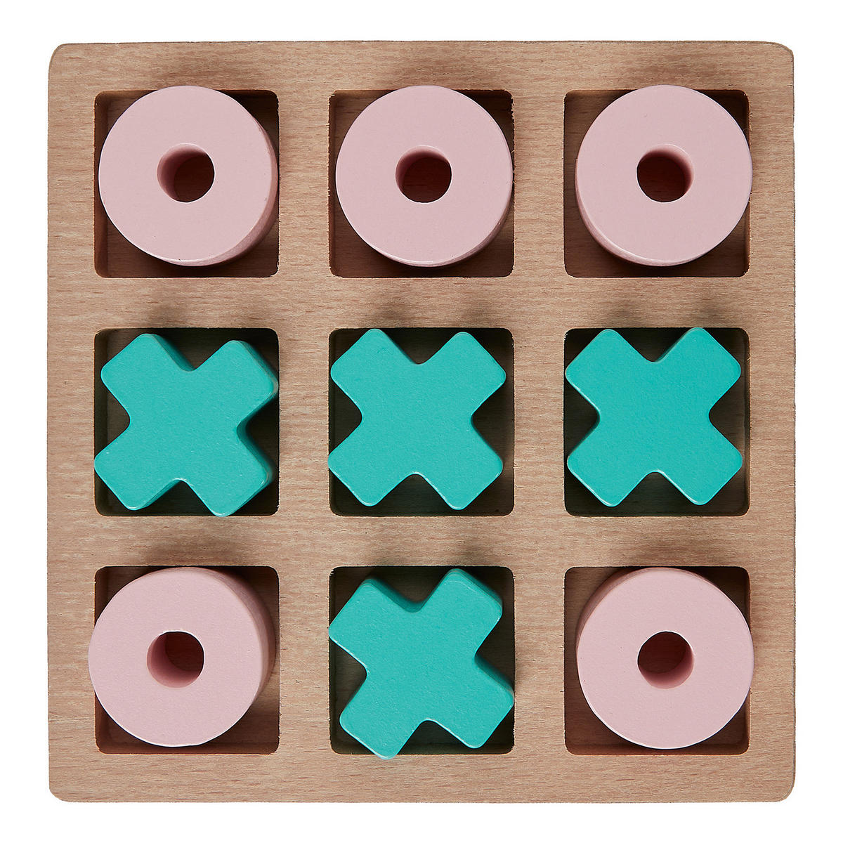 SPIEL-SET Tic Tac Toe - Multicolor, Holz (14/2/14cm) - Butlers