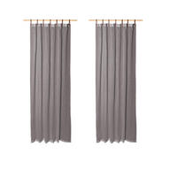 SCHLAUFENSCHAL Evi 2er Set mittelgrau - Grau, Textil (135/245/245cm) - Magma Heimtexx