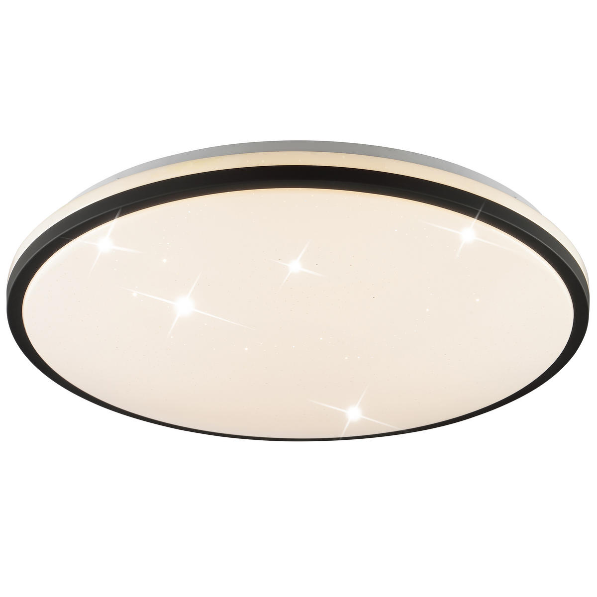 LED DECKENLEUCHTE Taya Schwarz/Weiß 49,5/49,5/9,5 cm - Multicolor, Kunststoff (49.5/49.5/9.5cm) - Brilliant