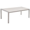 GARTENTISCH Aluminium weiß 180/90 cm Vernio - Weiß, Metall (180/90/76cm) - Beliani