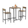 BARTISCH + 2 x BARHOCKER - Naturfarben, Holzwerkstoff (60/97/60cm) - SoBuy