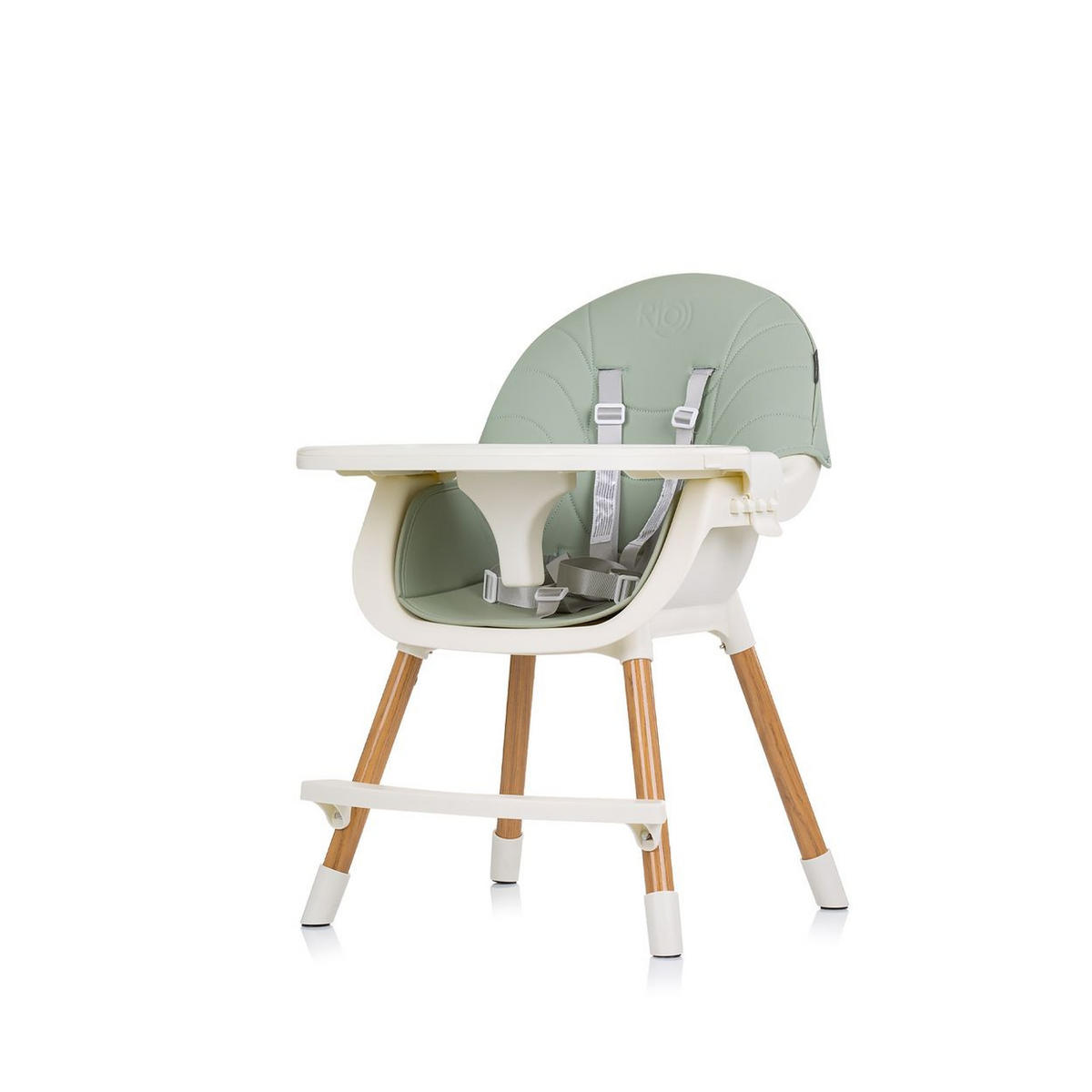 HOCHSTUHL Rio 2 in 1 grün Kinderstuhl rutschfeste Beine 5-Punkt-Gurt - Grün, Metall (61/84/51cm) - Chipolino