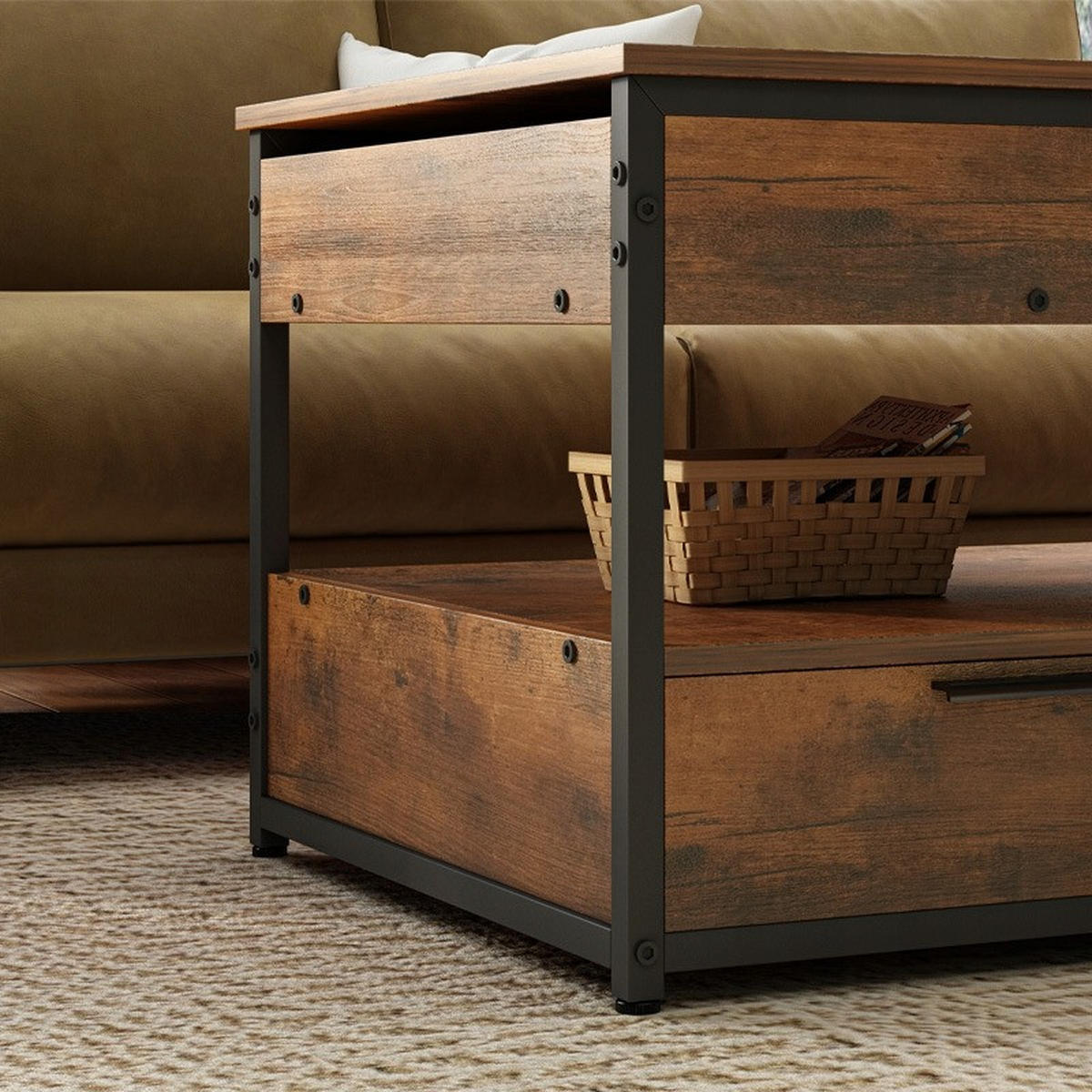 COUCHTISCH, braun 100/50/48 cm - Braun, Holzwerkstoff (100/48/50cm)