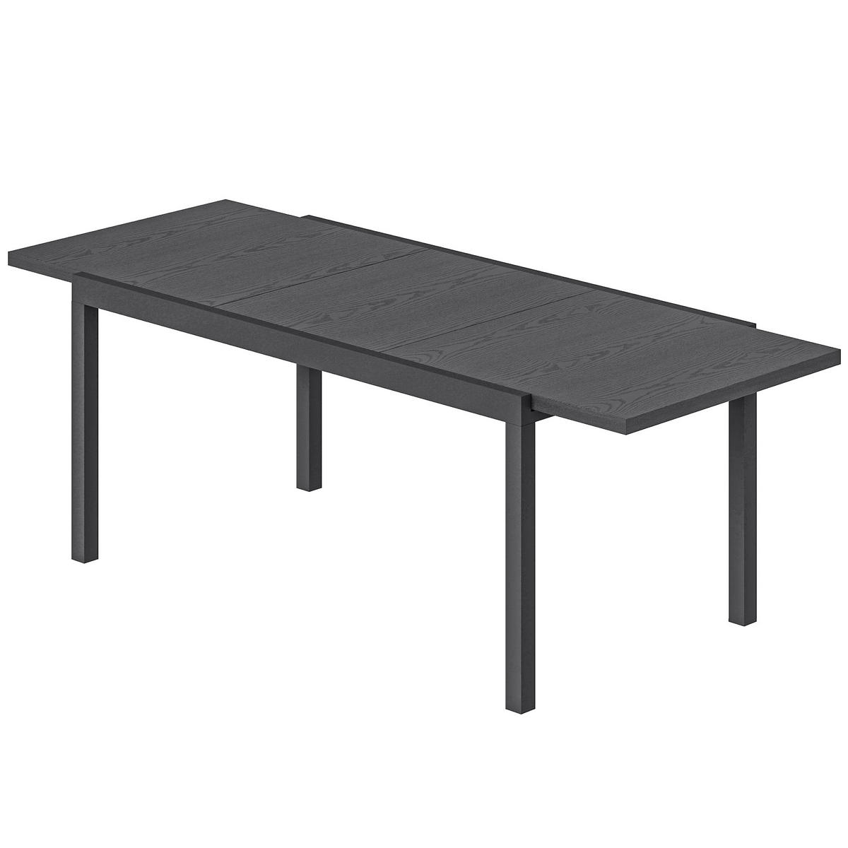 GARTENTISCH DE-14180 154-214 cm, verstellbare Füße Anthrazit - Dunkelgrau, Metall (214/85/75cm) - ComfortXL